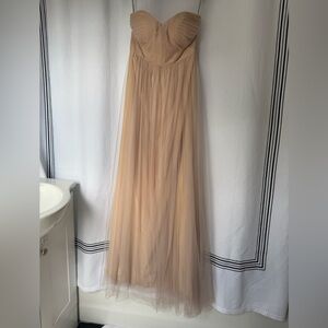 Jenny Yoo for BHLDN Strapless Cream Evening Gown